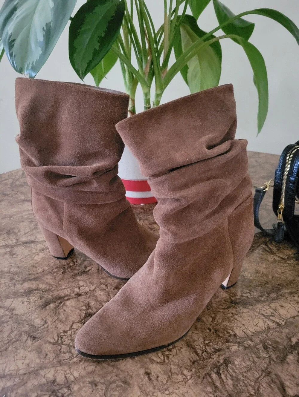 Manolo Blahnik Chocolate Suede Slouchy Boots 37
